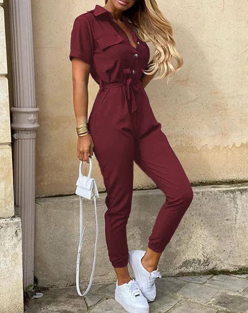 Alicia | Belted Grace Jumpsuit